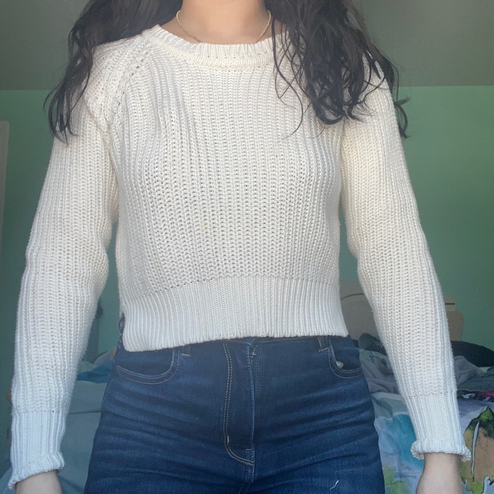 H&M knit sweater with zipper back